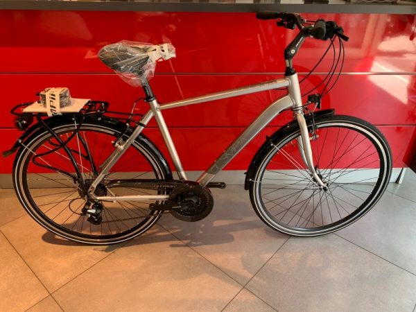Bicicletta City-Bike Olympia “College 2023 ”Uomo Misura 56 L  colore Argento Opaco Modello 2023