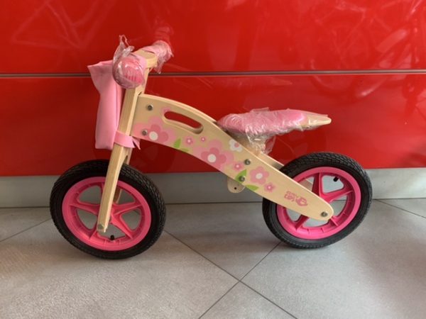 Bici In Legno Pedagogica Tipo Moto Colore Rosa