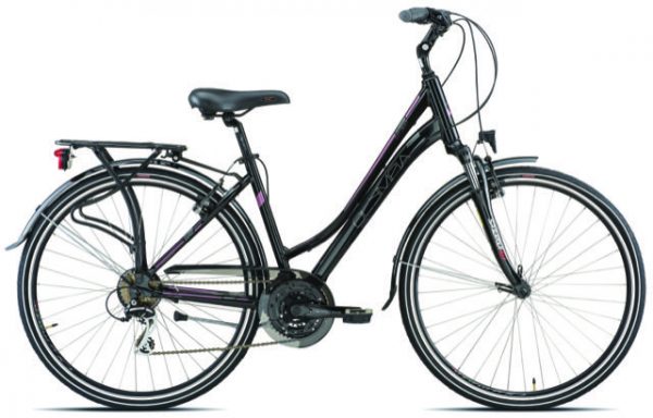 Bicicletta City Bike Olympia Donna “City Go” 21 V Alluminio  Taglia M Telaio 45 Nero Lucido