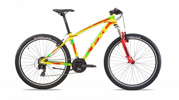 Bicicletta Mtb 27,5 “Frera FXC”Alluminio Telaio Misura 42 Gialla-Rossa-Verde