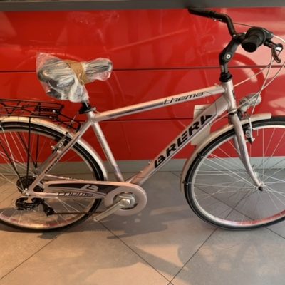 Bicicletta City Bike “ Brera Thema 7 Velocita' “,Misura Telaio 50 Alluminio Uomo Colore Antracite-Sabbia