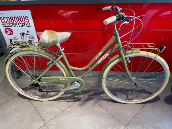 Bicicletta City-Bike “Brera Unica 28“ Donna Alluminio 6 V Misura 44 colore Verde Lucida