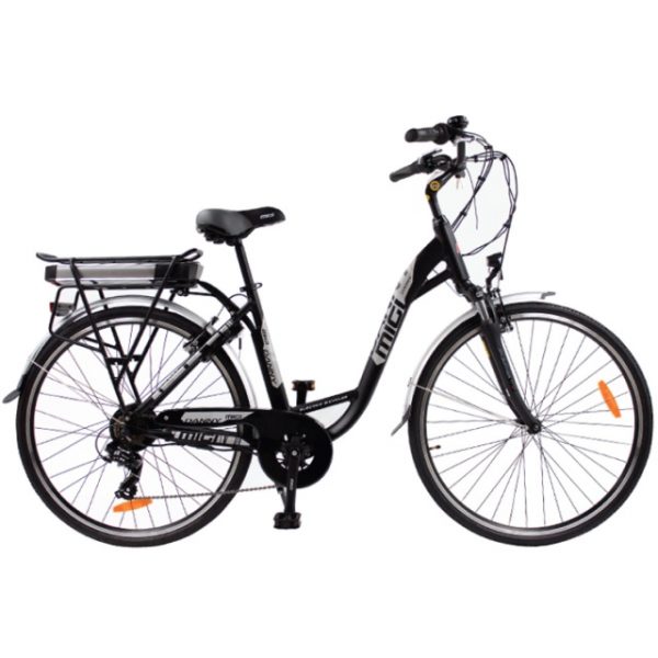 Bicicletta E-Bike Mi.Gi “ Danny 28  Donna " Alluminio Donna Colore Nero Opaco Batteria 13 A