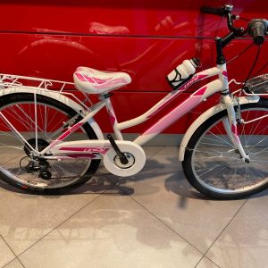 1-Bicicletta Casadei   Mtb Donna "Lincy" 24 Acciaio 6 V Acciaio Colore Rosa-Bianco