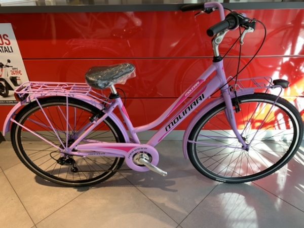 Bicicletta City-Bike “By Molinari “ Donna Alluminio 6  V colore Viola  Opaco Chiaro