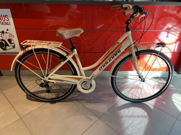 Bicicletta City-Bike “By Molinari “ Donna Alluminio 6  V colore Beige Opaco