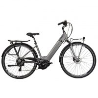 1-Bicicletta E-Bike BOTTECCHIA  “BE 17 TRK LADY'” 28 Motore Centrale Olieds Batteria Panasonic 470wh  Alluminio Donna Colore Grigio  Opaca
