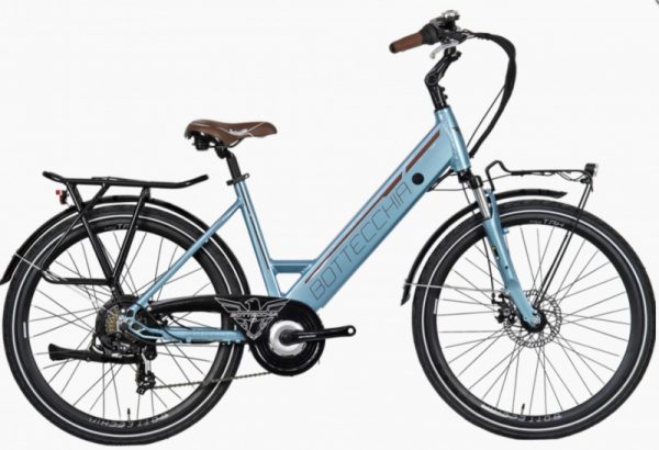Bicicletta E-Bike BOTTECCHIA  "BE 15 TRK LADY'" 26 Alluminio Donna Colore Nero   Lucido,