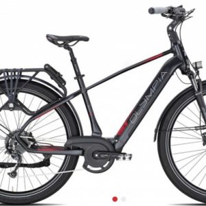 Bicicletta E-Bike Olympia "SPEEDSTER MAN 2023 BATTERIA 900 !!! MOTORE OLIEDS “Alluminio UOMO  Colore Nero Opaco-Rosso