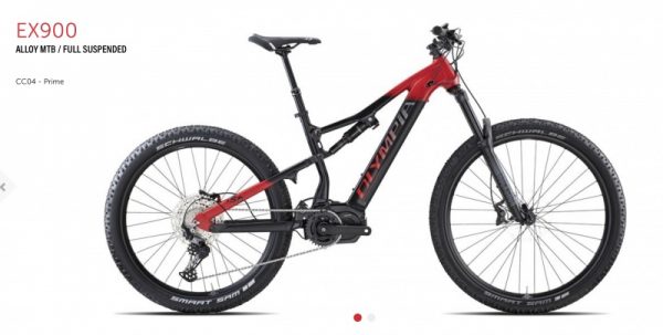 1-Bicicletta Mtb E-Bike Full Olympia “EX 900 2022 ” Motore Ananda 110 Nm Alluminio  Taglia L Colore Rossa-Nero