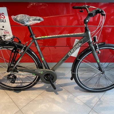 Bicicletta City Bike “ Brera AMSTERDAM 21 Velocita' 2022 Misura Telaio 54  Alluminio UOMO Colore Antracite  Lucido-Verde
