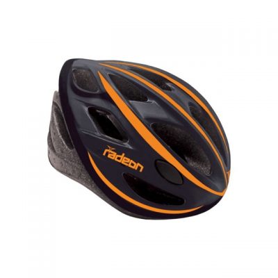 Casco Bicicletta Ciclo per Adulto marca Mvtek modello Radeon misura L 58-61 colore Nero Opaco - Arancio