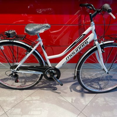 Bicicletta City-Bike “By Molinari “ Donna  Acciao 6 V colore Bianco Lucido