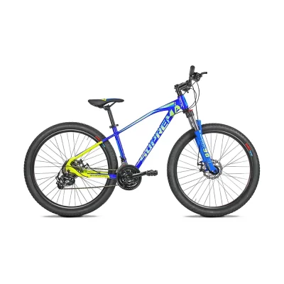 Bicicletta MTB " BRERA SUPREMA" 27.5 Pollici colore Blu-Giallo Telaio 43 Alluminio 21 velocita' Cambio Shimano