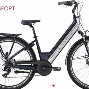 Bicicletta E-Bike Olympia "Roadster Comfort 700 “Alluminio Donna Colore Blu-Bianca, Batteria 465 Wh