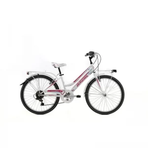 Bicicletta Brera Mtb Donna "GRACE 2022 " 24 Acciaio 7 V  Colore Bianca-Ciclamino