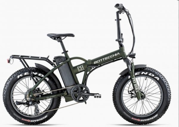 Bicicletta E-Bike BOTTECCHIA  "BE 01 PIT BULL 2022 FAT 20  Motore Ruota posteriore  Batteria  522 Wh  Alluminio Donna Colore Verde Opaca ,
