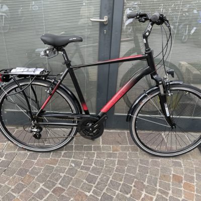 Bicicletta City-Bike Olympia “College 2022 ”Uomo 21V Misura 56 L colore Nero Opaco-Rossa