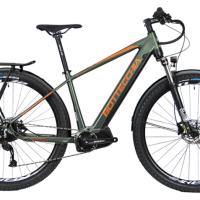 Bicicletta Mtb  E-Bike Front  Bottecchia 2022  “BE32 EVO START URBAN   Motore OLIEDS Batteria 500 Panasonic  Motore 85 NM ” Alluminio  Taglia Telaio 44  Colore VERDE OPACO-ARANCIO