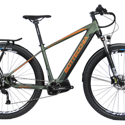 Bicicletta Mtb  E-Bike Front  Bottecchia 2022 “BE32 EVO START URBAN   Motore OLIEDS Batteria 500 Panasonic  Motore 85 NM ” Alluminio  Taglia Telaio 48  Colore NERO OPACO-ROSSA