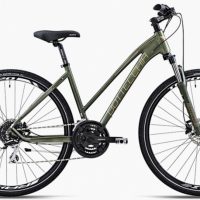 Bicicletta LITE CROSS 28 TREKKING ” 321 FS ACERA DISK 24s LADY” Alluminio 21 V Telaio  Misura 44 Colore Verde Opaco