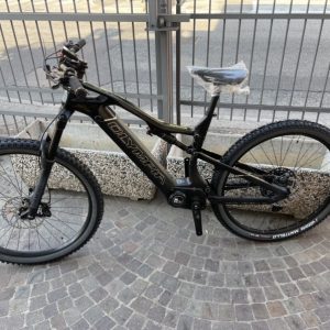 Bicicletta Mtb  E-Bike Full Carbonio Gamma   Olympia “KARBO 900 SPORT 35 GOLD 2022   ” Carbonio  Taglia L-XL Nera Lucido
