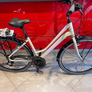 Bicicletta City-Bike Olympia “College 2022” 21 Velocita'  Donna colore Beige Opaco-Lilla, NUOVA