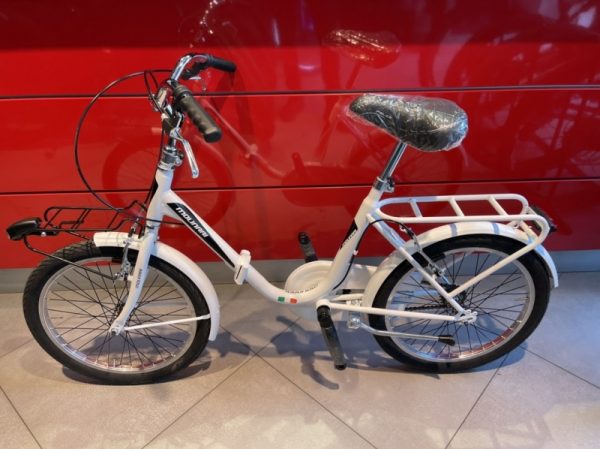 Bicicletta By Molinari Pieghevole Donna Ruota 20 Lusso Acciaio -1 Velocità Colore Bianco Lucido