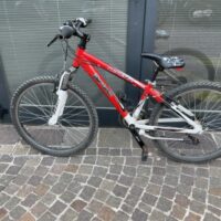 Bicicletta Bimbo Mtb 6 Velocita’ Ruota 24 Pollici” Acciaio  Colore Rossa- Bianca