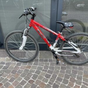 Bicicletta Bimbo Mtb 6 Velocita' Ruota 24 Pollici" Acciaio  Colore Rossa- Bianca