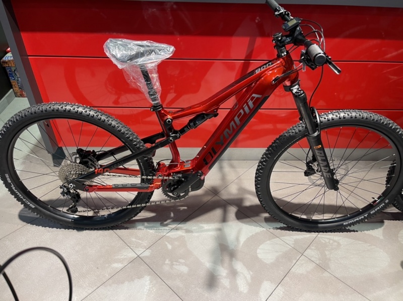 Bicicletta Mtb E-Bike Full Olympia “EX 900 Trail 2023  ” Motore Ananda 100 Nm Alluminio  Taglia M Colore Rossa