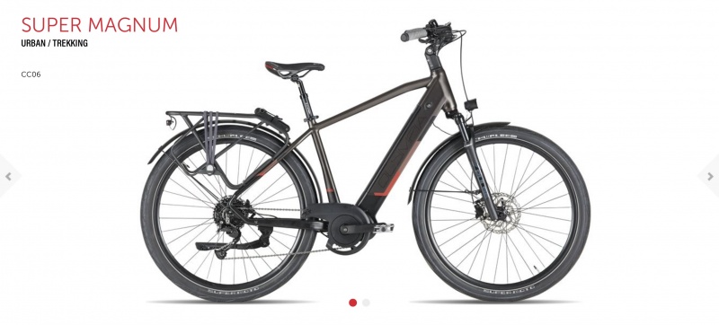 Bicicletta E-Bike Olympia "New Super Magnum 2023  “Alluminio UOMO Colore 06 Marrone-Nero