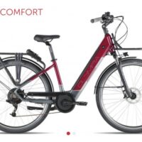 Bicicletta E-Bike Olympia “Super Roadster 2023 WOMAN 700 “Colore Rossa Opaca-Argento, Batteria Samsung 620 Wh