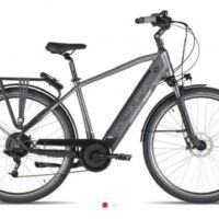 Bicicletta E-Bike Olympia “Super Roadster 2023 MAN 700 “Colore Antracite Opaca-Nera , Batteria Samsung 620 Wh