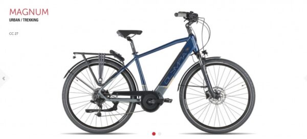Bicicletta E-Bike Olympia "New Magnum 700 2023“Alluminio Uomo Colore 27 ANTRACITE-AZZURRA