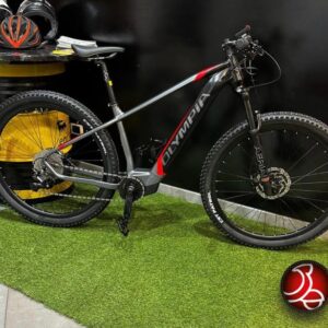 New Bicicletta Mtb E-Bike Front Olympia “Performer 2023 Motore Olied 85 Nm Batteria 900 Wh ” Taglia L colore Rossa-Antracite-Nera , NUOVA