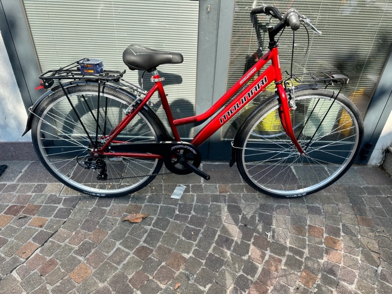 Bicicletta City-Bike “By Molinari “ Donna Acciaio  6 V Taglia 43 colore Rosso Lucido