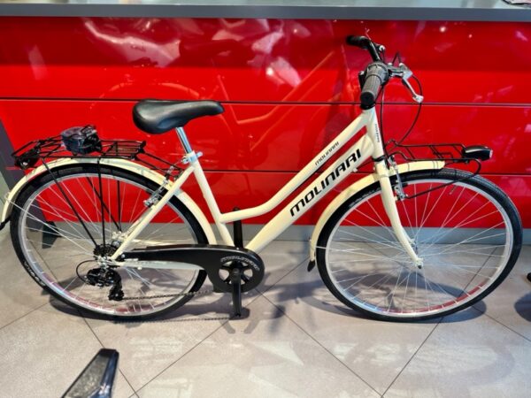 Bicicletta City-Bike “By Molinari “ Donna Acciaio  6 V Taglia 43 colore Verde Beige Panna
