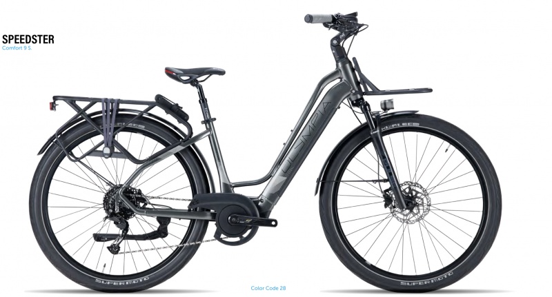 Bicicletta E-Bike Olympia "SPEEDSTER COMFORT 2024 BATTERIA 900 !!! MOTORE OLIEDS “Alluminio DONNA  Colore Silver Argento  Lucida