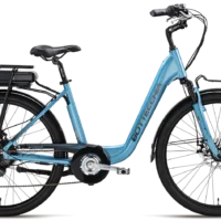 Bicicletta NEW E-Bike BOTTECCHIA  “BE 11 LADY 2024  26 POLLICI Motore Oli SPORT 45 NM Centrale Batteria 465 wh  Alluminio Donna Azzurra Lucida
