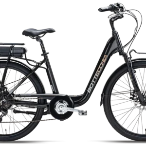 Bicicletta NEW E-Bike BOTTECCHIA  "BE 11 LADY 2024  26 POLLICI Motore Oli SPORT 45 NM Centrale Batteria 465 wh  Alluminio Donna Nera Lucida