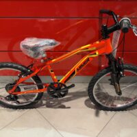 Bicicletta Bimbo Mtb Forcella ammortizzata  Ruota 20 Pollici”Acciaio – 6 Velocità Colore Rossa-Gialla, Nuova