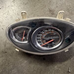  Strumento Cruscotto Completo Aprilia  Scarabeo 50 4 Tempi e 2 Tempi ULTIMA SERIE Colore Bianco Lucido Piaggio  ANTERIORE PERFETTO ,USATO